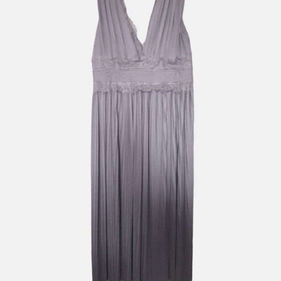 Asos maternity lace insert pleated midi dress gown - Picture 3 of 13